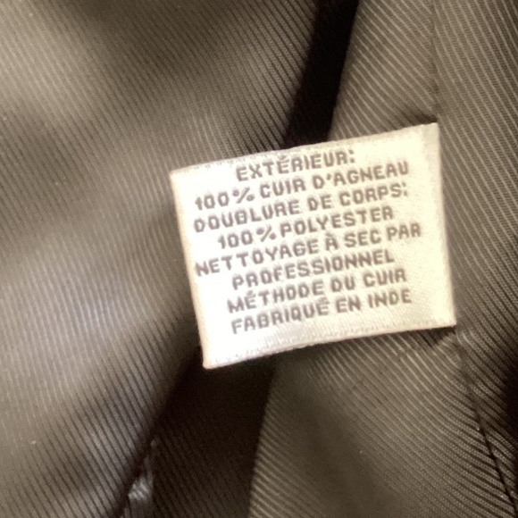 WALTER BAKER 💕🔥Genuine Leather Jenny Jacket in Fuchsia Metallic Crop Moto Fit - Picture 15 of 16